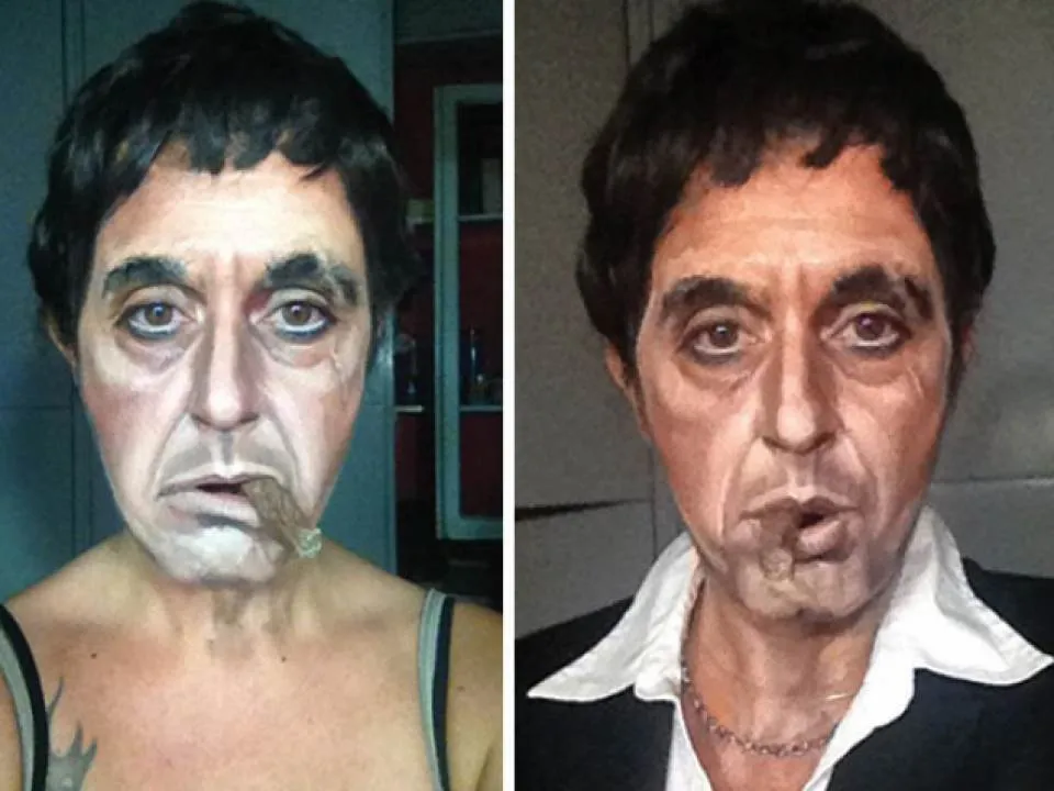 Acest makeup artist se poate transforma in oricine