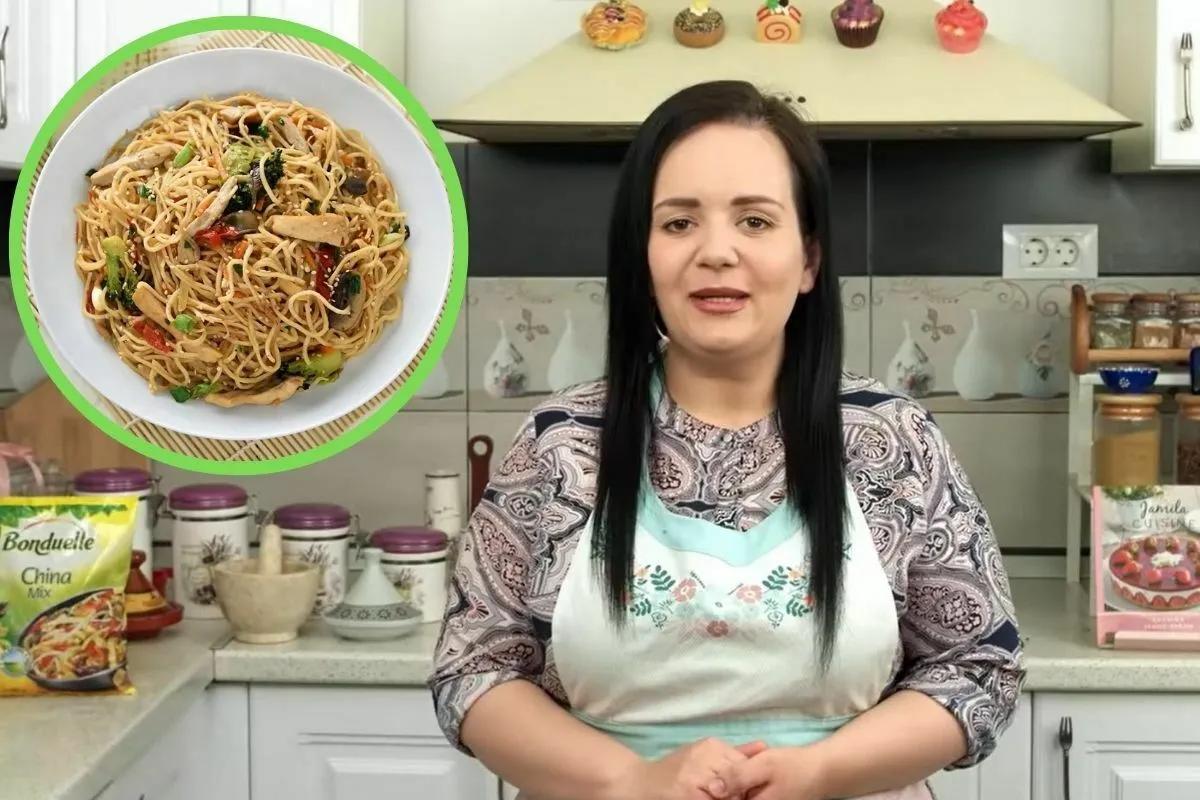 Pui cu legume la wok Jamila. Cea mai simpla reteta cu noodles