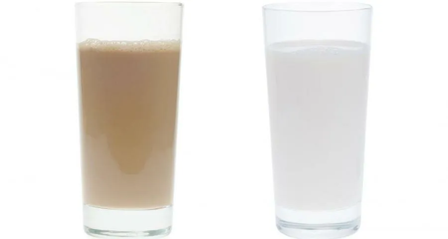 Bautura raw de ciocolata cu lapte de migdale