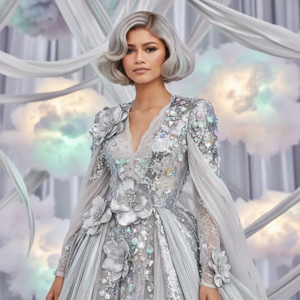 Zendaya readuce bob-ul retro la Paris Fashion Week