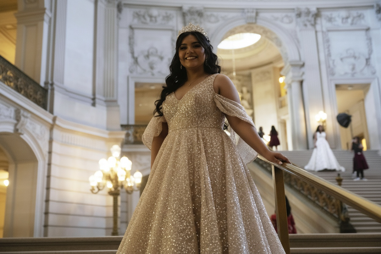 Primăria din San Francisco, loc de poveste pentru fotografiile de quinceañera