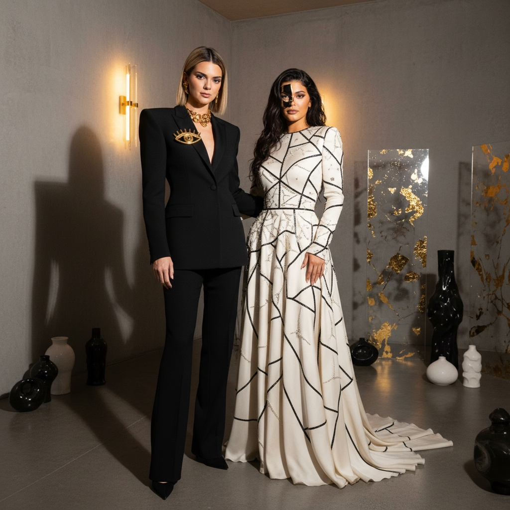 Kendall și Kylie Jenner schimbă regulile modei la petrecerea Schiaparelli