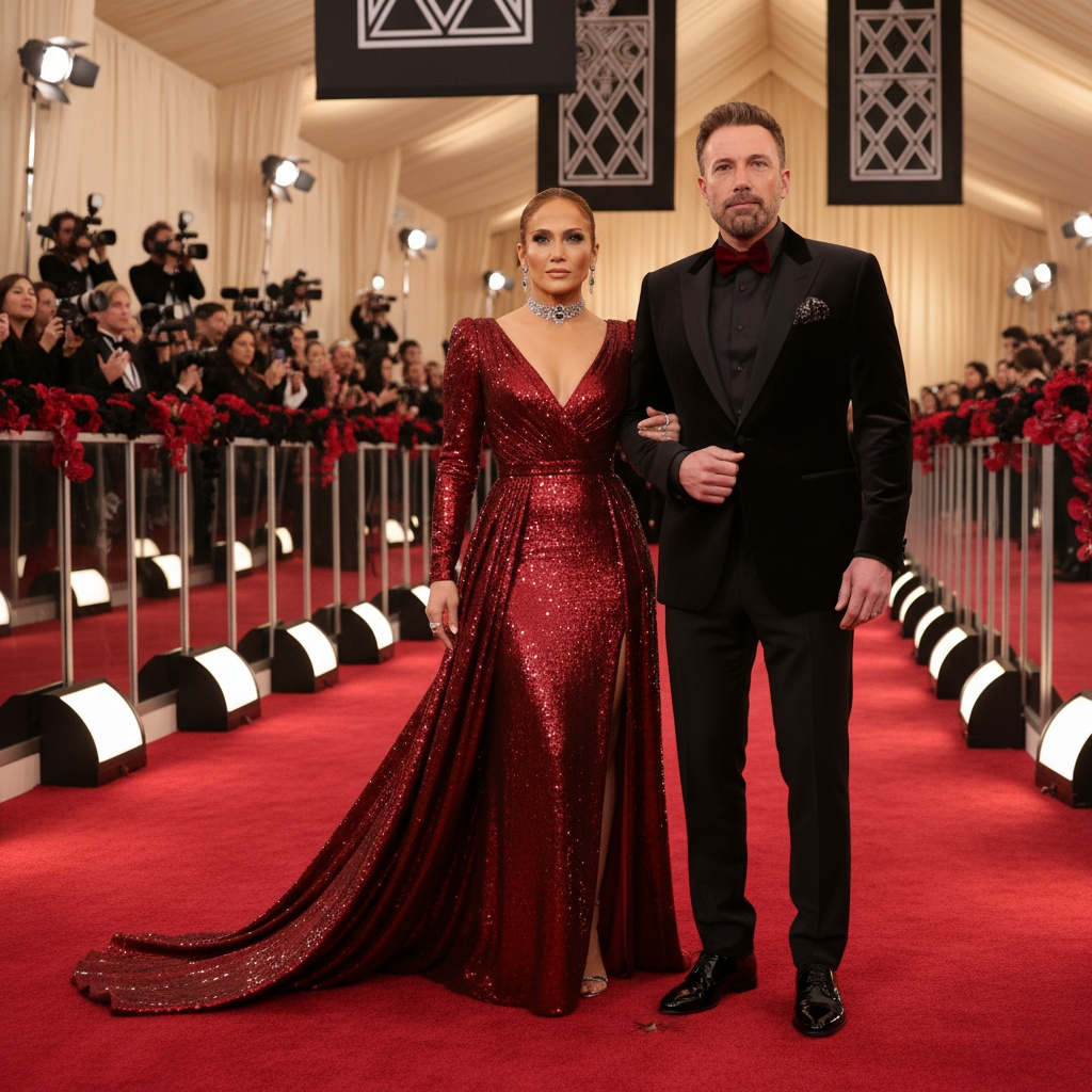 Jennifer Lopez și Ben Affleck apar împreună la premiera unui film musical