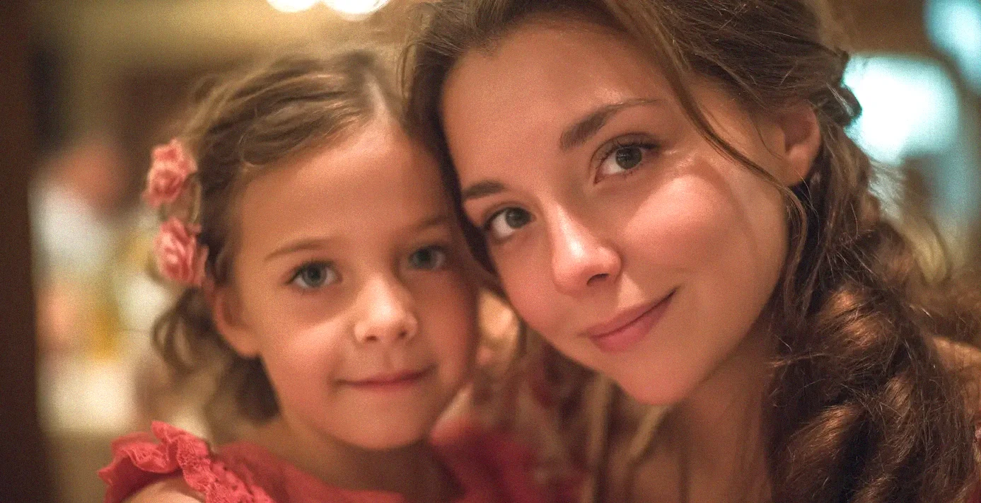 Andreea Tonciu într-un moment special alături de Rebecca la un eveniment de familie