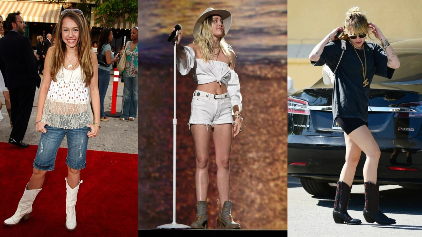 Miley Cyrus și 6 ținute iconice cu cizme western de-a lungul anilor