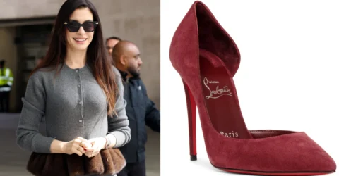 Anne Hathaway promovează un nou film în pantofi Louboutin de 945 de dolari