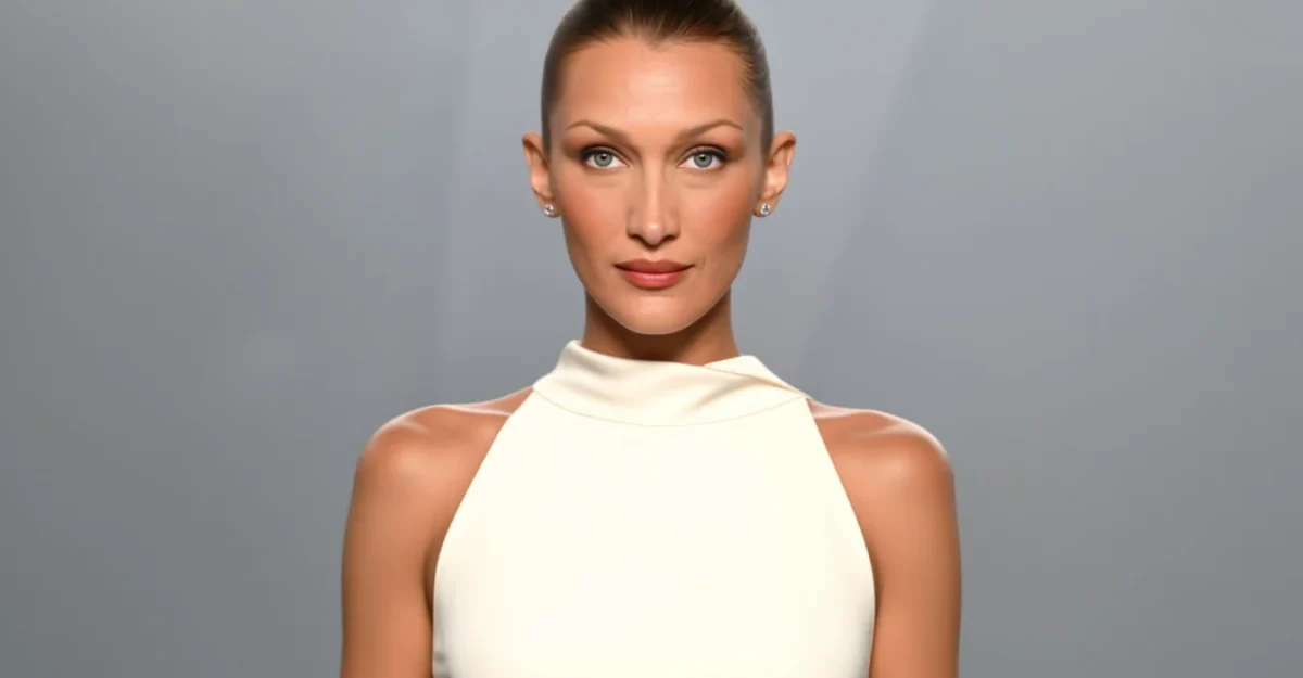 Bella Hadid readuce look-ul anilor ’90 al Pamelei Anderson cu un coc spectaculos