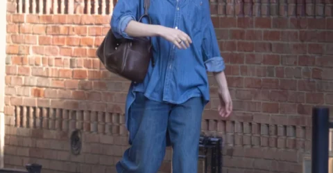 Jennifer Lawrence reinventează costumul canadian cu o geantă Hermès și pantofi Khaite