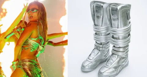 Karol G a purtat la Coachella cizme Reebok unice create de The Shoe Surgeon