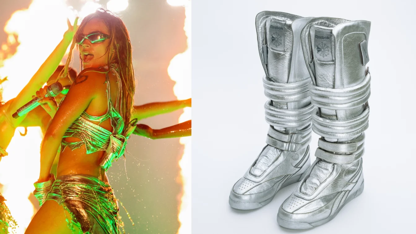 Karol G a purtat la Coachella cizme Reebok unice create de The Shoe Surgeon