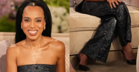 Kerry Washington a purtat pantofi Christian Louboutin la The Jennifer Hudson Show
