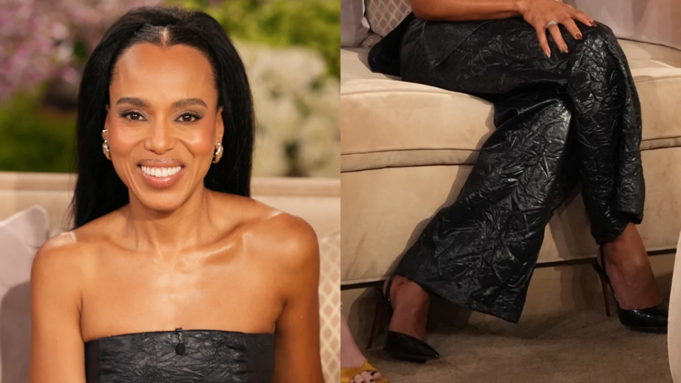 Kerry Washington a purtat pantofi Christian Louboutin la The Jennifer Hudson Show