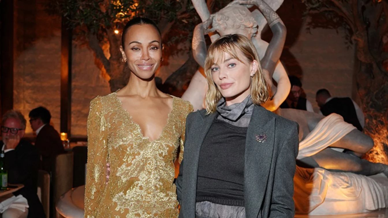 Margot Robbie si Zoe Saldaña, aparitii spectaculoase in tinute Saint Laurent si Armani