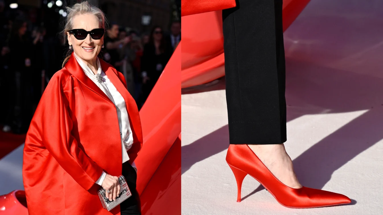 Meryl Streep poartă pantofi Prada de 1.270 de dolari la premiera Diavolul se îmbracă de la Prada 2