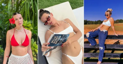 Millie Bobby Brown afișează 7 costume de baie minuscule în vacanțele exotice