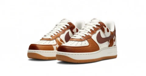 Nike lansează Air Force 1 Cow Print cu 135 de dolari în varianta maro