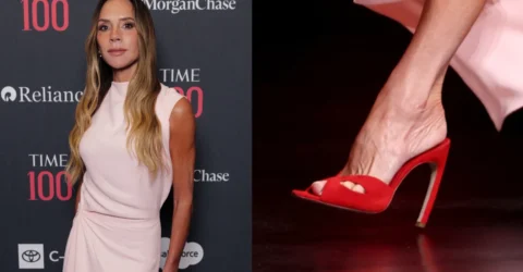 Victoria Beckham poartă o rochie de 1.550$ la summitul Time100 din New York