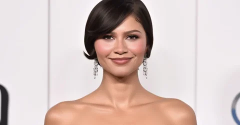 Zendaya a uimit cu un look albastru de sirenă la premiera filmului The Drama