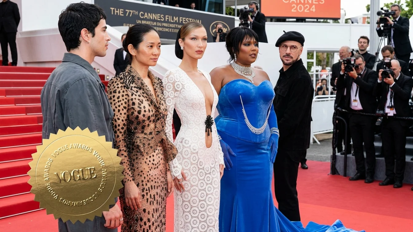 Image may contain Chlo Zhao Bella Hadid Lizzo Person Clothing Dress Fashion Adult Wedding Face and Head