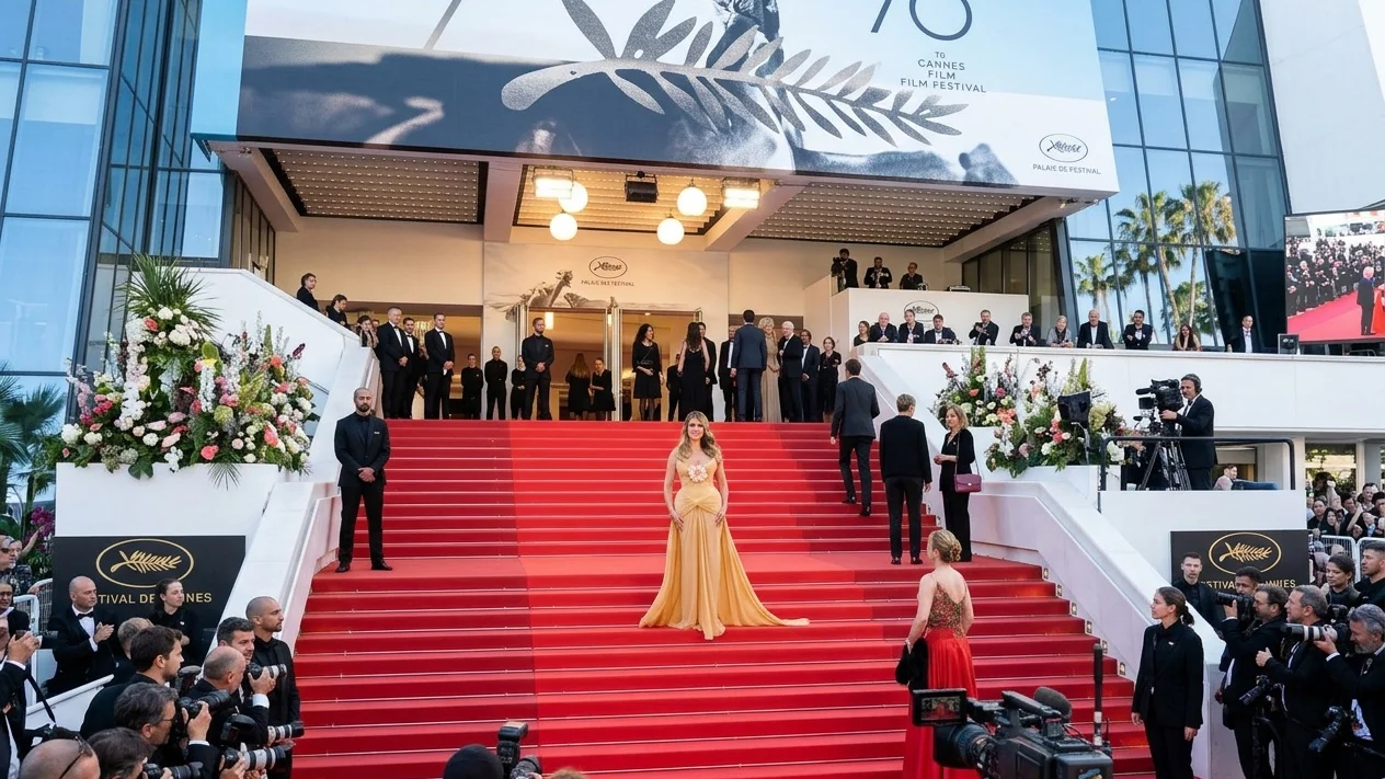 Heidi Klum atrage toate privirile la Cannes. Ce a purtat vedeta pe covorul rosu