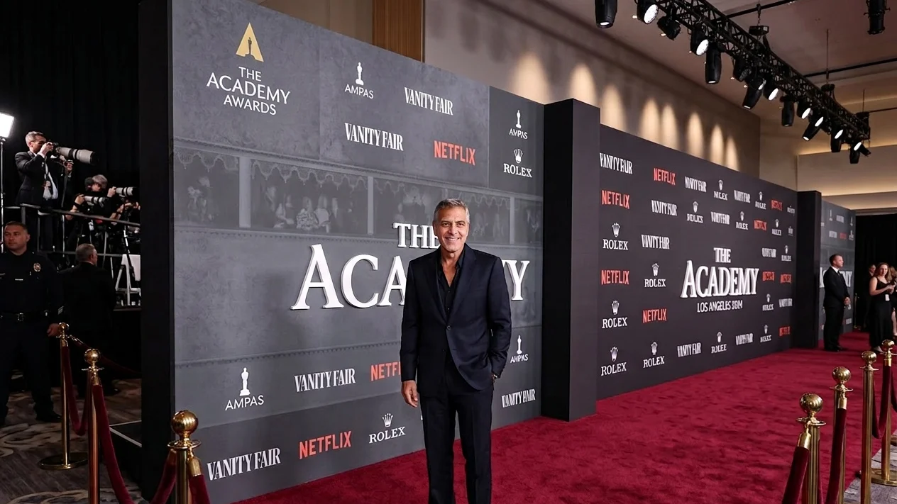 George Clooney at the Los Angeles Premiere Of Netflix