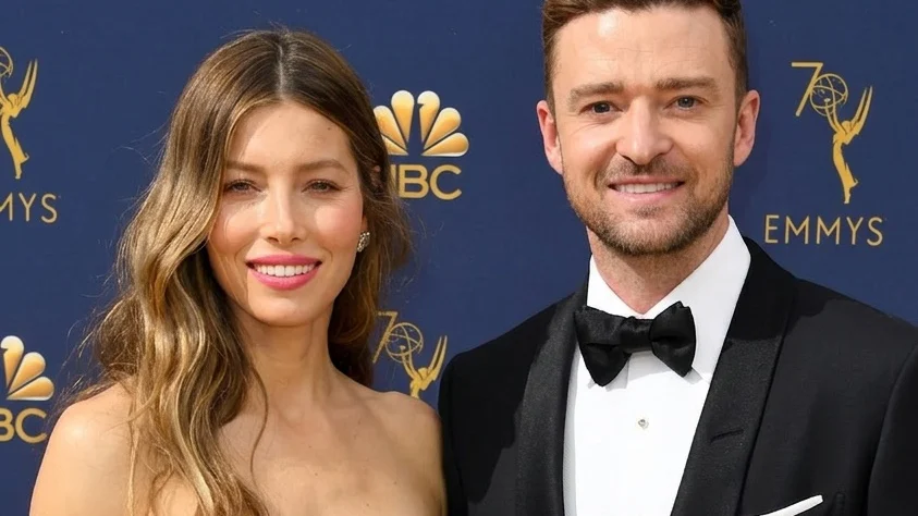 Jessica Biel and Justin Timberlake at 2018 Emmy Awards