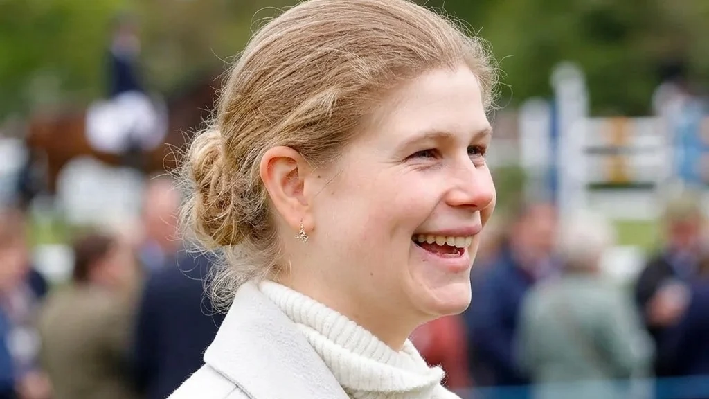 Lady Louise Windsor, 22, is pictured at her part-time job as she makes rare public appearance