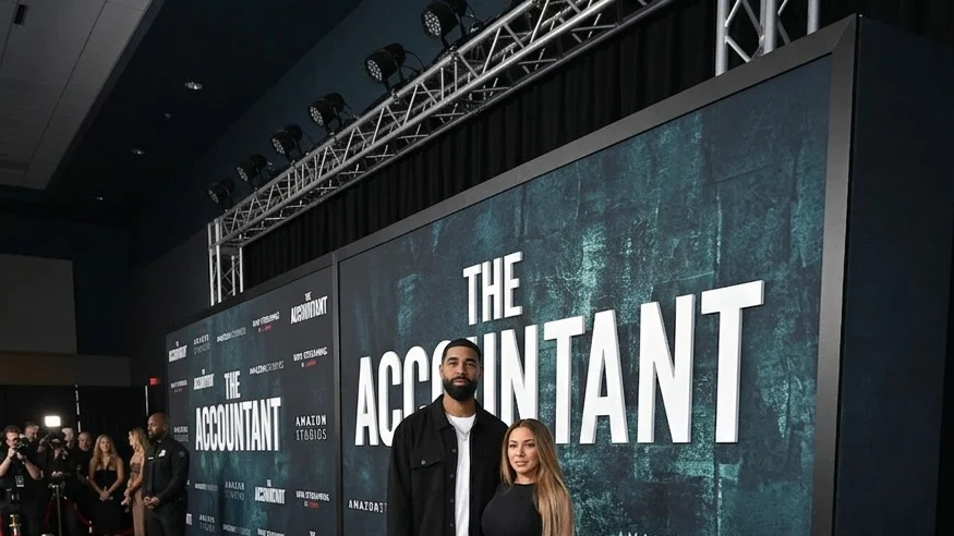 Jeff Coby and Larsa Pippen at The Accountant 2 Los Angeles Premiere