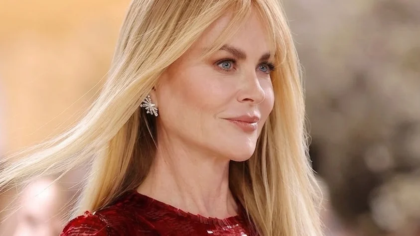Nicole Kidman at the Met Gala in a red sequin dress