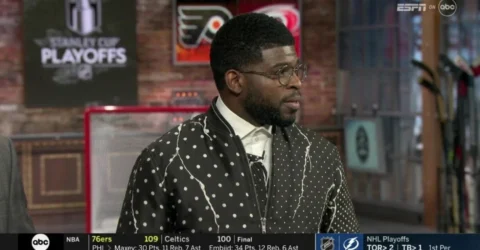 Fostul jucator NHL P.K. Subban aduce moda la ESPN. Analistul sportiv poarta bijuterii Chrome Hearts