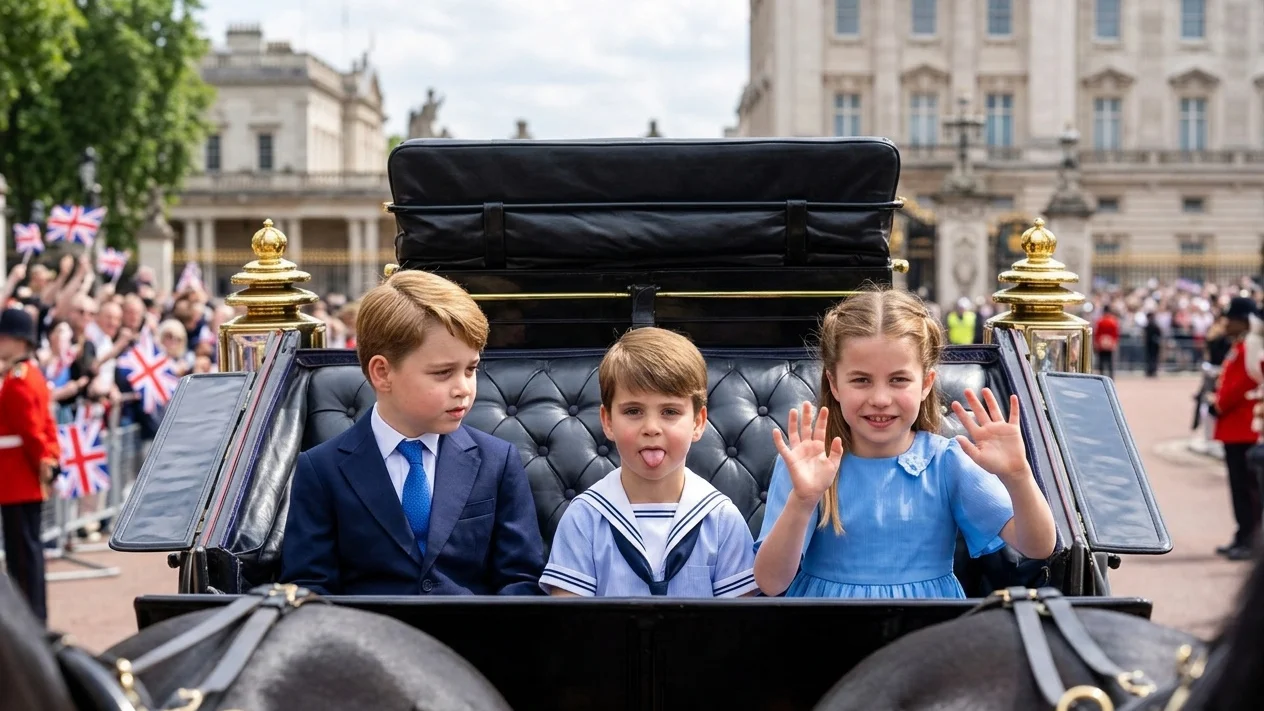 Prince George, Princess Charlotte and Prince Louis.