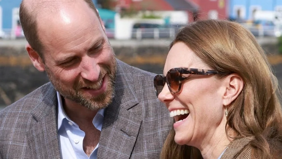 Prince William and Kate Middleton during a tour of an artisan market