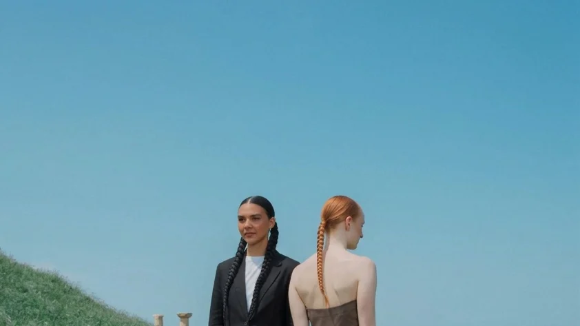 Shein Everlane. Image may contain Braid Hair Person Adult Teen Blazer Clothing Coat and Jacket