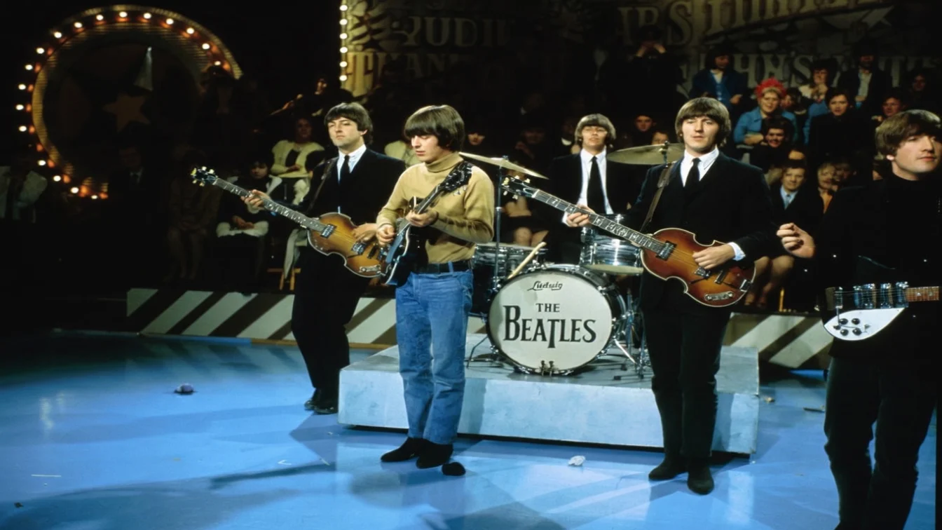 The Beatles on stage at ABC's Thank Your Lucky Stars.
