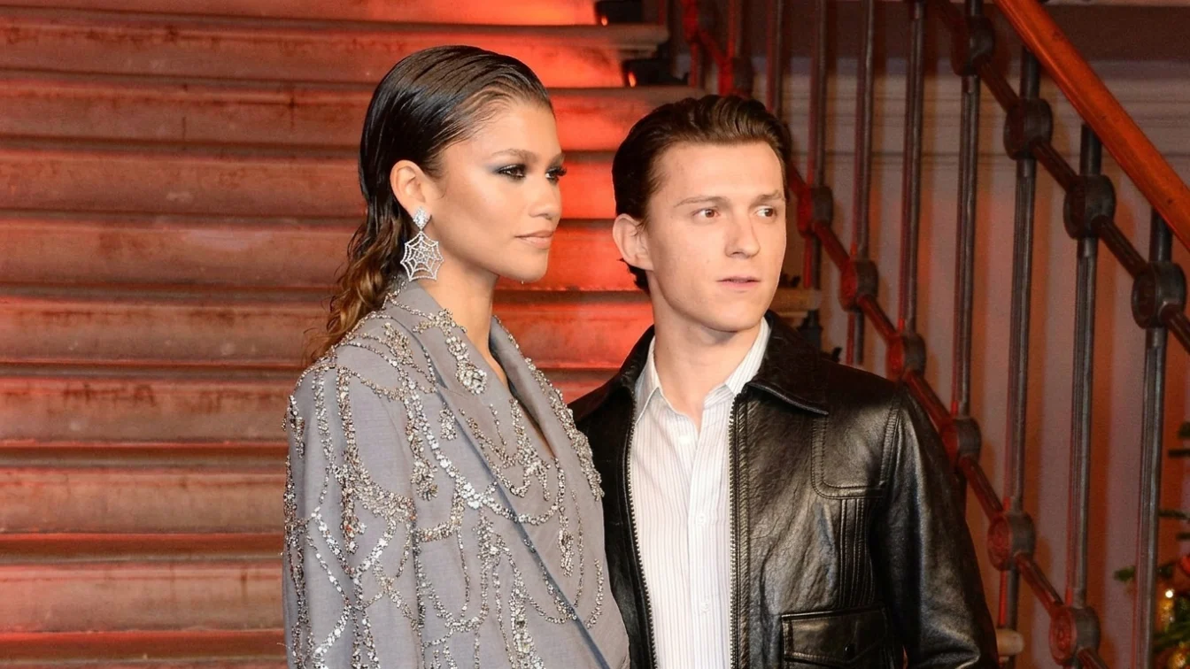 Zendaya and Tom Holland at the 'Spider-Man: No Way Home' photocall