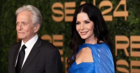 Catherine Zeta-Jones și Michael Douglas, apariție rară la Marele Premiu de la Monaco. Cuplul a fost surprins la o întâlnire romantică.
