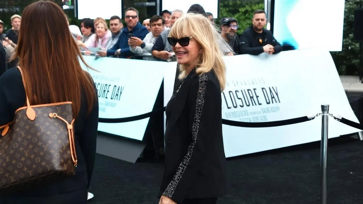 Goldie was beaming with pride as she stepped out to the star-studded event