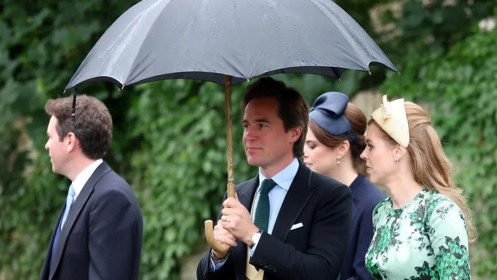 Princess Eugenie and Princess Beatrice step out for Peter Phillips' wedding after period out of the spotlight