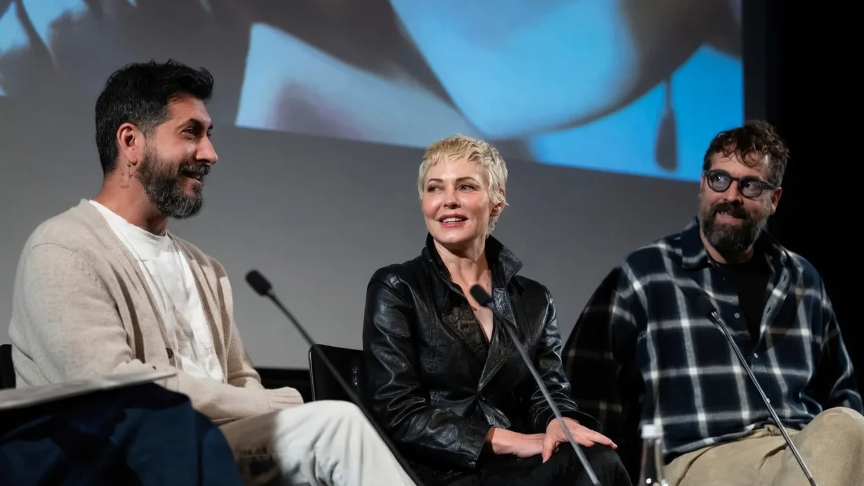 Rose with Mark Fortin and Joshua John Miller at BFI Southbank