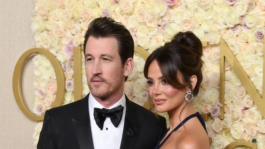 Miles Teller and Keleigh Teller at 82nd Annual Golden Globe Awards