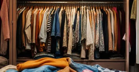 Dulapul plin, dar fără haine de purtat? Ține cont de o regulă simplă cu cinci purtări.