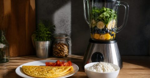 Bon Appétit propune 6 idei rapide pentru mic dejun. Soluții cu brânză de vaci în smoothie și omletă în 3 minute