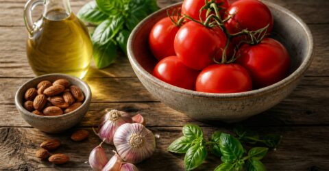 Câștigi o cină mai ușoară și salvezi gustul roșiilor de vară cu pesto alla Trapanese