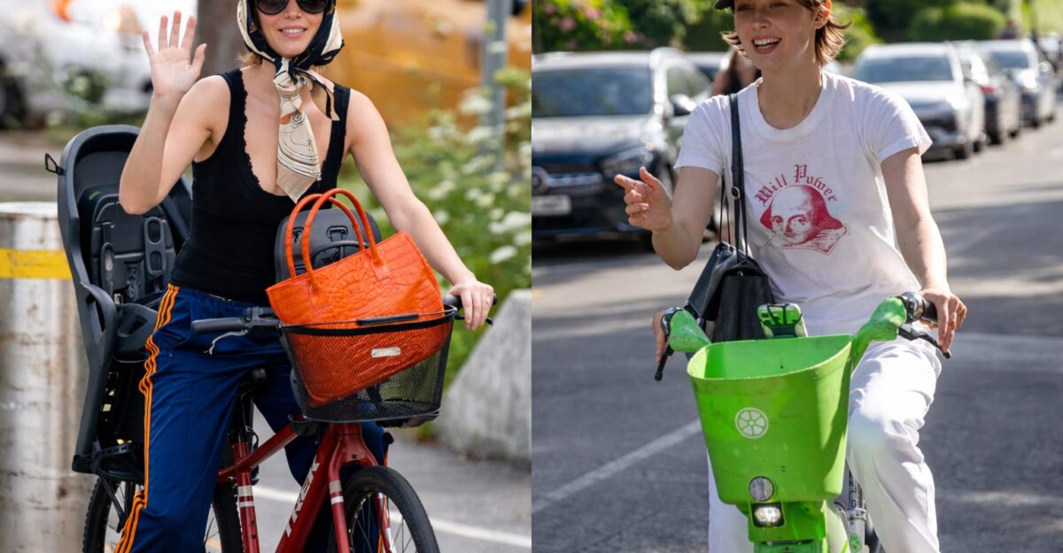Kylie Jenner și Jennifer Lawrence adoptă ținuta de bicicletă ca look de oraș