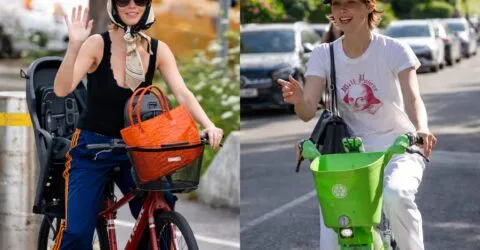 Kylie Jenner și Jennifer Lawrence adoptă ținuta de bicicletă ca look de oraș