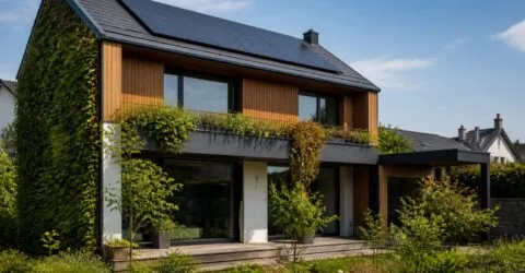 O casă renovată ecologic din Nantes stă la 22-26°C în caniculă