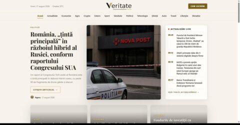 Veritate.ro propune știri scrise integral de AI, cu faptele separate de opinii și corecturi la vedere
