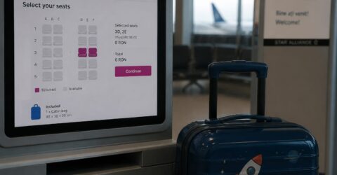 Copiii sub 14 ani au locuri alăturate gratuite în avion. Cum scazi costurile vacanței din iulie 2026