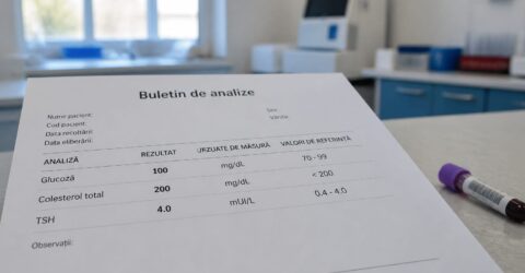 O valoare de 100 mg/dL la glicemie, 200 mg/dL la colesterol și 4,0 mUI/L la TSH pot schimba analiza