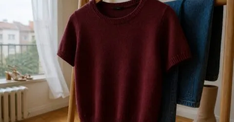 Topul tricotat cu mânecă scurtă de la H&M pune în joc două tendințe. Ce îl face util între vară și toamnă